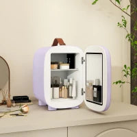 Mini Frigorifero Cosmetici Extra Silenzioso, 4L, 9V/240V, 20,3x26,3x28 cm, Viola