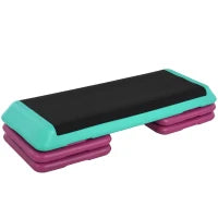 Stepper per Aerobica Antiscivolo e Regolabile su 3 Livelli, in Plastica e PP, 110x40x20 cm, Multicolore