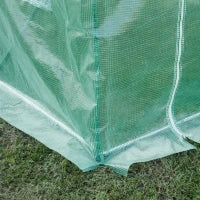 Telo per Serra in PE con 6 Finestre, Porta Avvolgibile e Bordi Interrati, 3x2x2 m, Verde