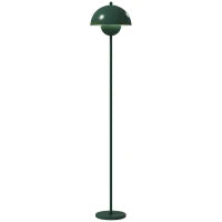 Lampada da Terra con Paralume Semicircolare e Interruttore a Pedale, in Acciaio, Ø30x155 cm, Verde
