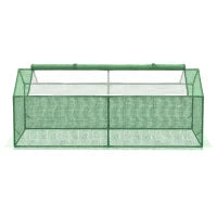 Serra Piccola per Giardino e Balcone con Finestre e Copertura in PE, 180x90x70cm, Verde