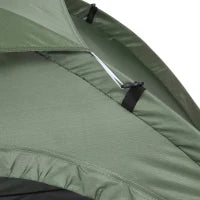 Tenda da Campeggio a Igloo con Porta a Cerniera, Zanzariera e Finestre a Rete, 206x152x110 cm, Verde