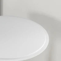 Tavolo da Bar con Altezza Regolabile, Girevole 360°, con Base Rotonda, Ø63x67-93 cm, Bianco