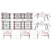 Banco lavoro larghezza variabile 180 x 100/150 cm bm 180 plus grandi lastre