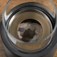 Camino a Bioetanolo da Tavolo con Serbatoio da 0.4L, 12x12x19cm, Grigio Scuro