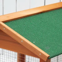 Gabbia per Uccelli Alta 165cm in Legno da Esterno con 2 Porte e Vassoio Estraibile, Arancione