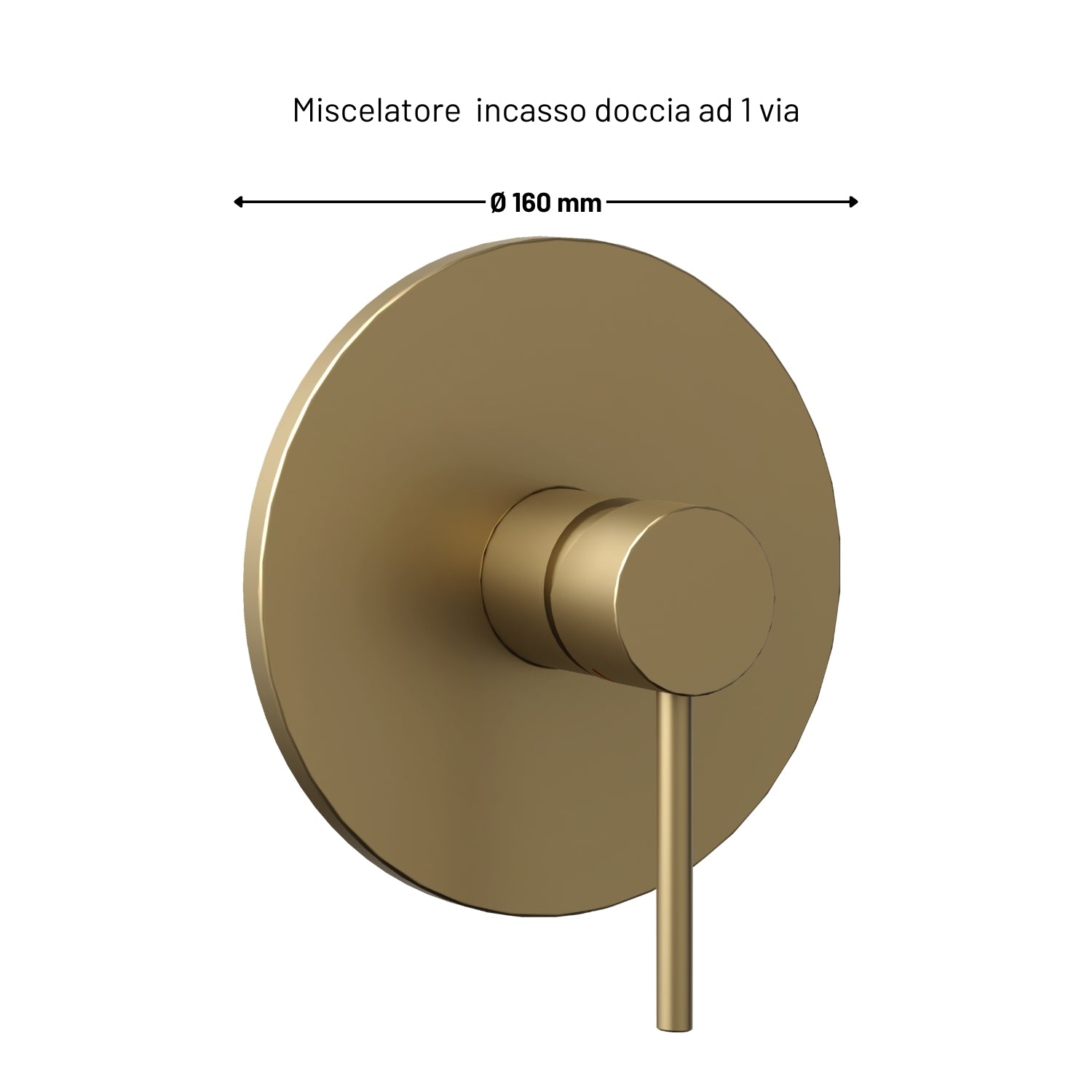 Miscelatore monocomando doccia incasso 1 via serie jazz install box completo *** finitura- oro matt satinato, confezi...