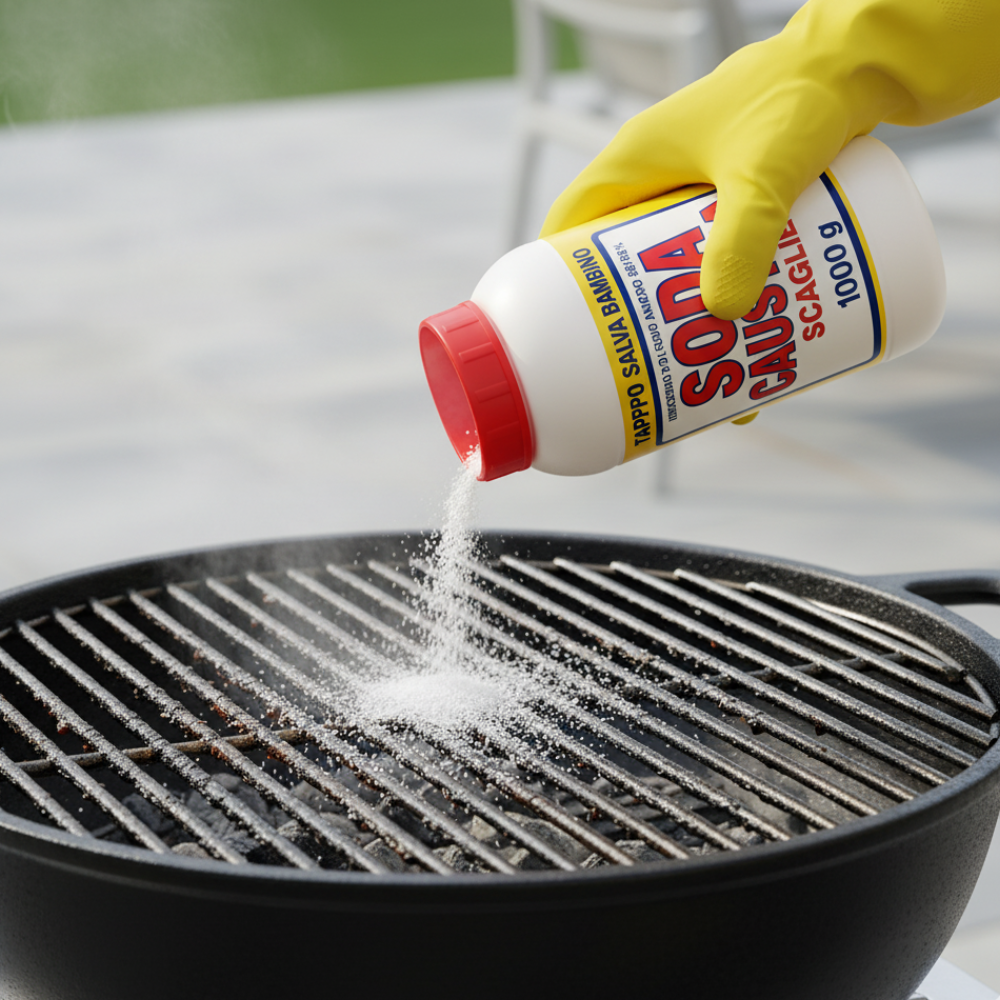 Soda caustica sporco ostinato in scaglie formato 1 kg pezzi 2