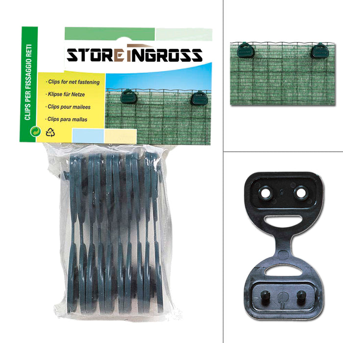 Multipack da 400 pz fermi per rete ombreggiante clips per fissaggio reti super pe