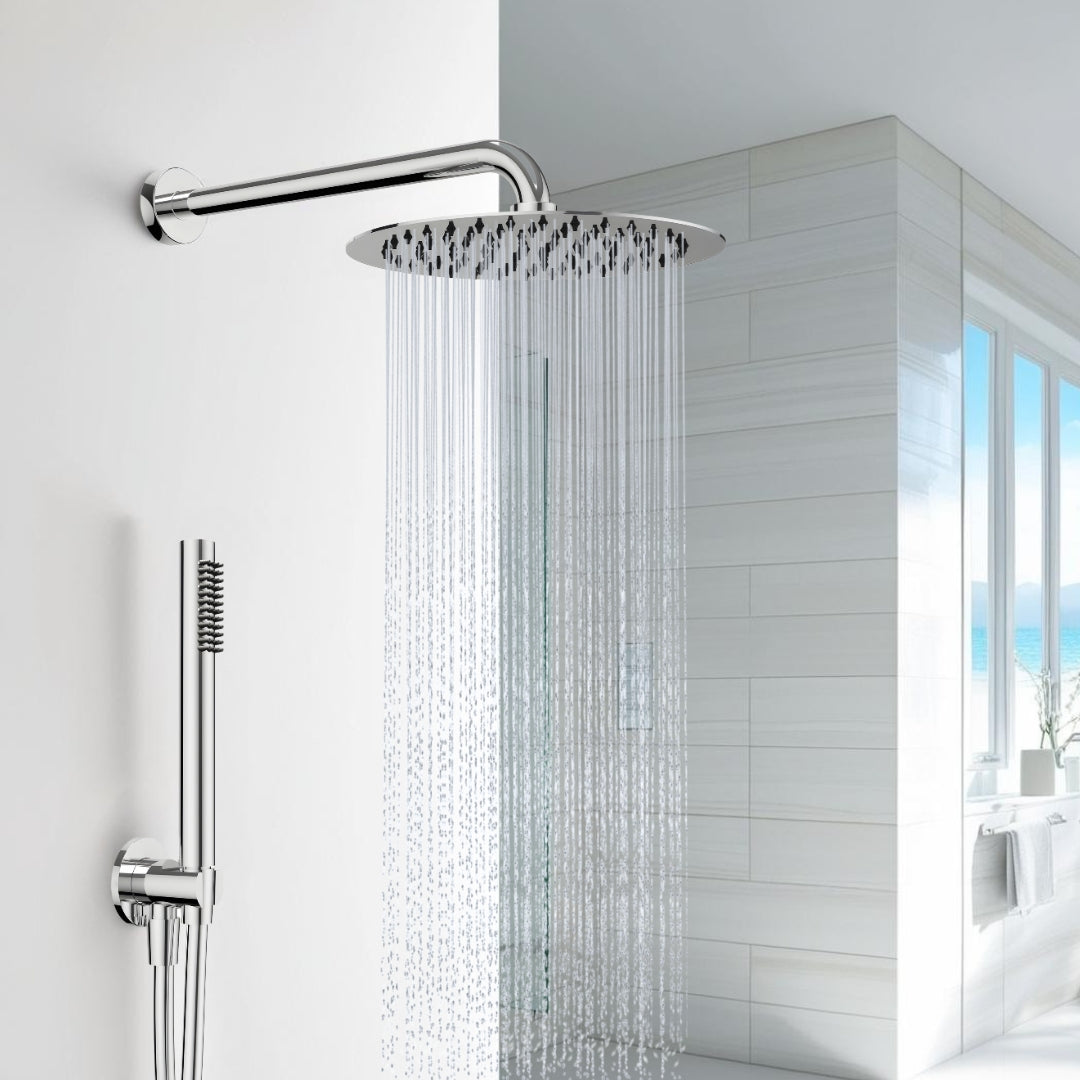 Kit doccia tondo diametro cm 25 doccino flessibile cm 150 pvc ugelli anticalcare *** tipo di accessorio soffione 2 mm...