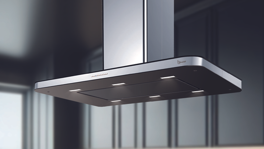 CAPPA STIVIA ISOLA cm 90X60 - Inox, Nero - 800 m3/h