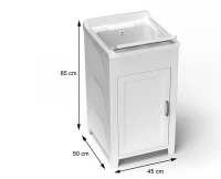 MONGARDI Mobile Lavatoio in resina per esterno-interno 45x50x85