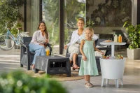 Contenitore Portaghiaccio Cool Bar con Funzione di Tavolino, 30L, Bianco, 49,5x49x5x84,5H cm