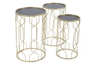 Tavolinetti Glam Lignes Tris Cm Ø 40X63-35X57.5-30X53.5
