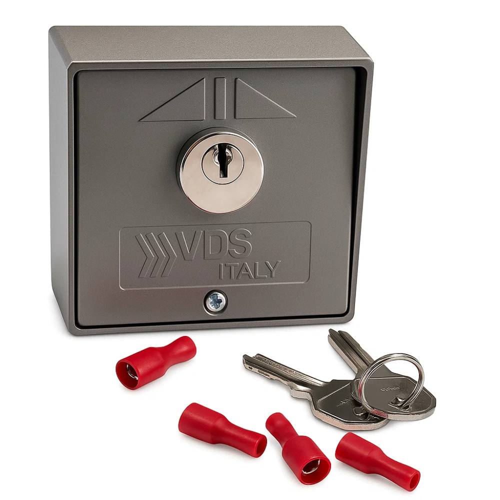 Vds 198/2 selettore da parete con chiave in alluminio alta sicurezza grigio