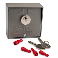 Vds 198/2 selettore da parete con chiave in alluminio alta sicurezza grigio
