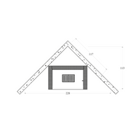 Camino a legna prefabbricato focolare aperto refrattario qr100ref parete angolo