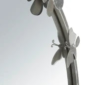 Specchio Farfalle Round Silver Cm Ø 91X3X94