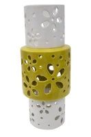 Vaso Porcellana Yellow Ring Ø Cm 14X34