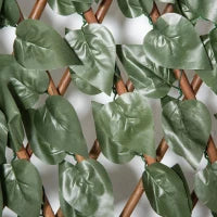 Finta Siepe 8 Pezzi Parete Verde Estensibile per Esterni, in Legno e Poliestere, 200x100cm