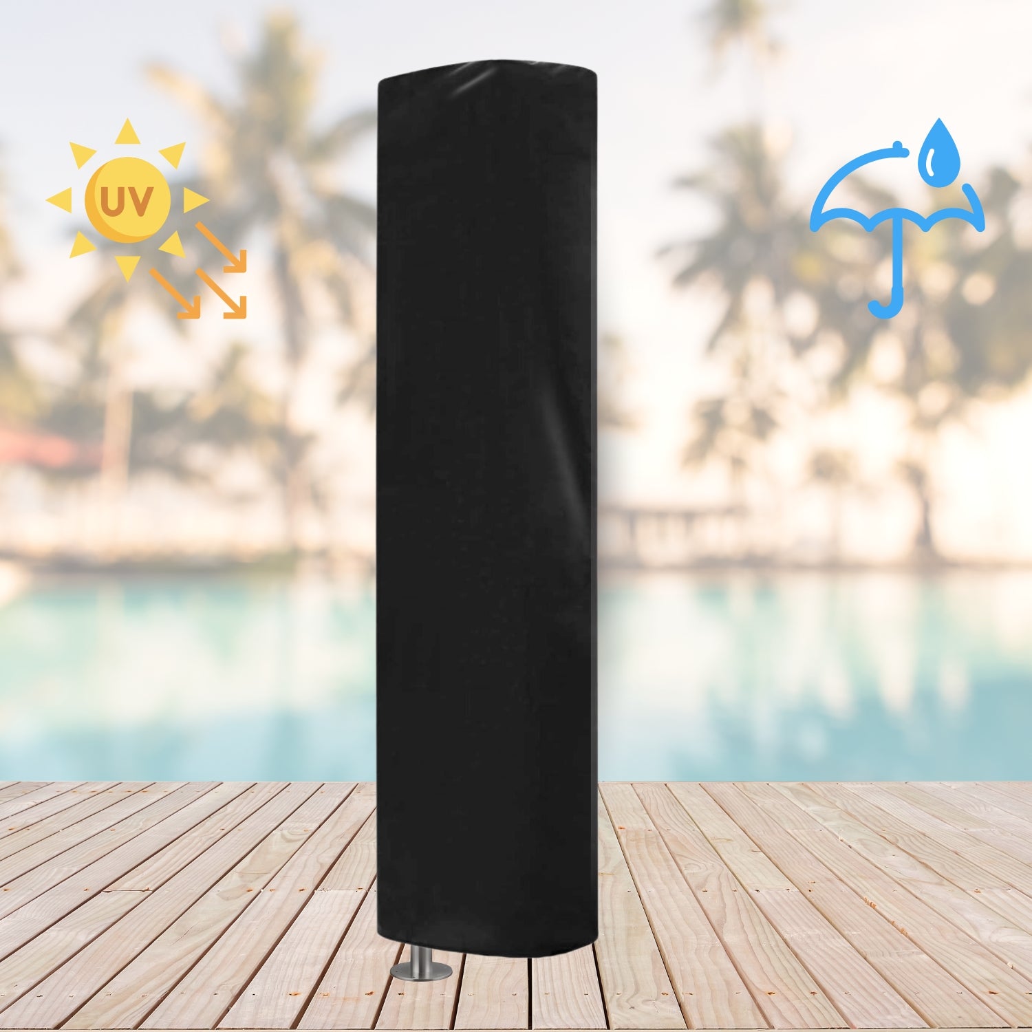 Custodia protettiva doccia esterna impermeabile antivento rivestimento anti uv *** modello ginepro, confezione 1