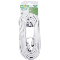 Cavo antenna tv bianco ecova spina e presa 10 mt