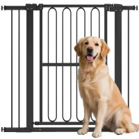 Cancelletto per Cani Estensibile, 76-104 cm, Nero