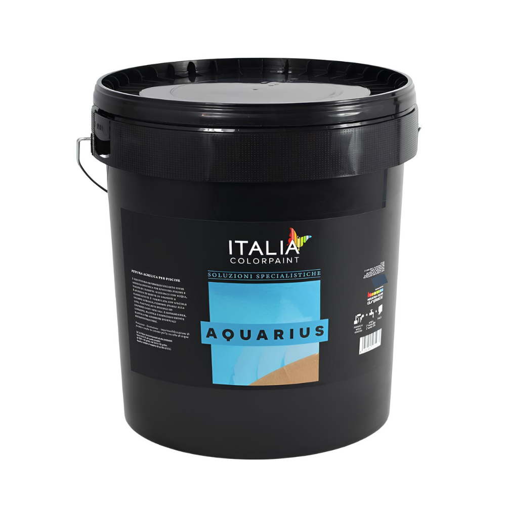 Aquarius pittura acrilica piscine cemento colore sabbia italia colorpaint *** formato 5 lt, confezione 1