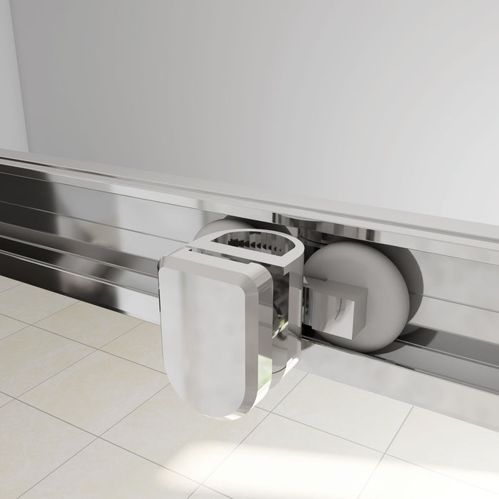 H.185 cm Box Doccia a Tre Lati Porta Scorrevole con 2 Parete Fissa Vetro Temperato 5 mm Satinato Opaco 130x70x70 cm