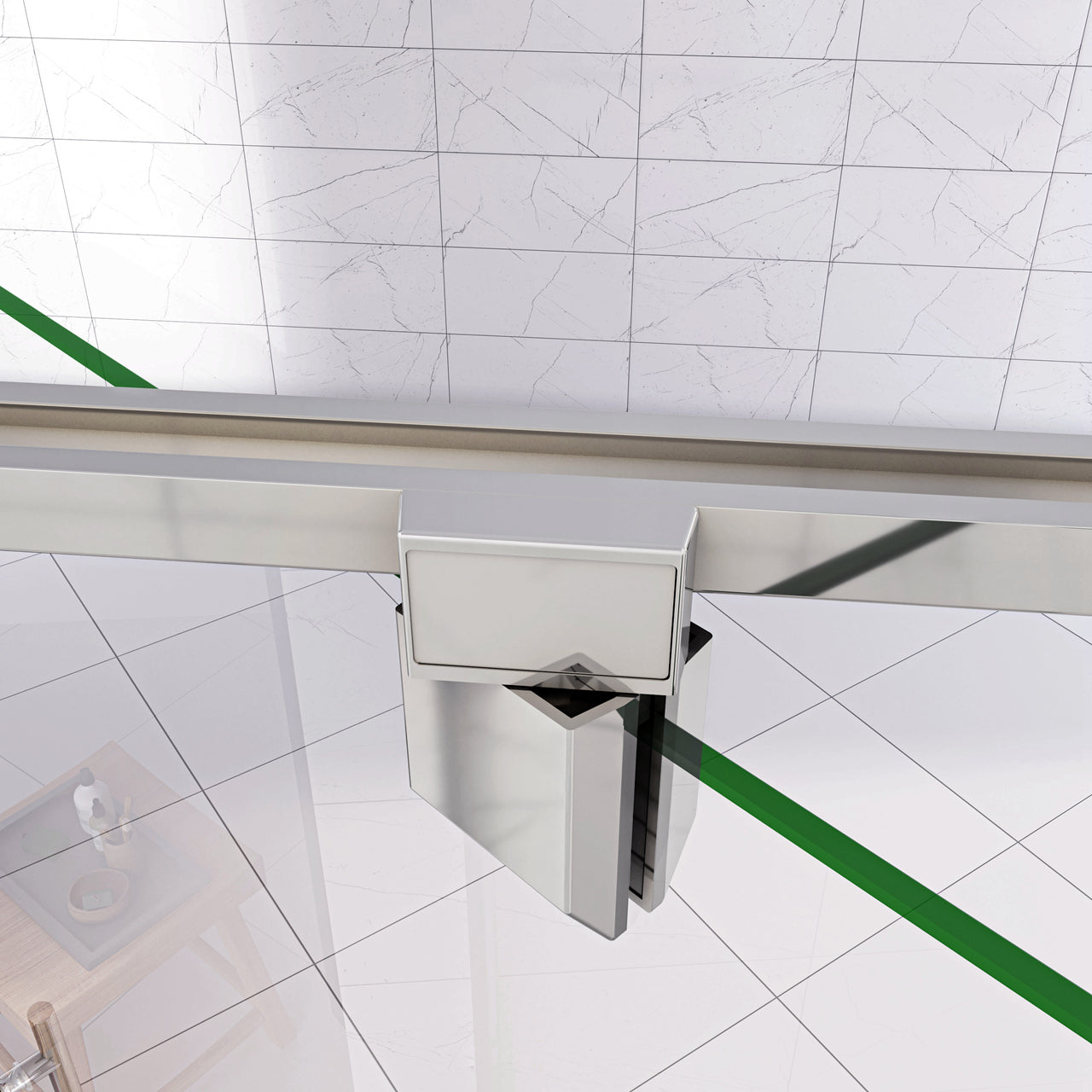 185cm Box Doccia a Tre Lati Porta Girevole Battente 70cm con Doppia Parete Fissa 70x70cm Vetro Temperato Trasparente 5 mm Profilo Cromo Lucido