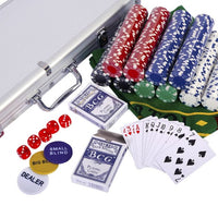 Set da poker con 500 fiches valigetta da poker per 2-4 giocatori con serratura in alluminio giochi di carte dadi 20_0007490