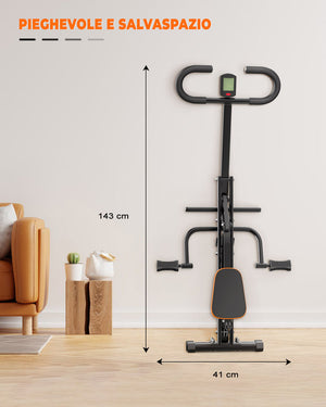 Total Power Body Crunch Pump con Display computerino LCD, per allenamento completo del corpo, glutei e gambe