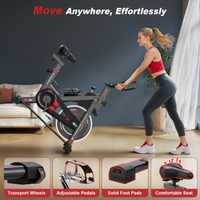 Cyclette, cyclette da interno con display LCD, cyclette con supporto per tablet, capacit¨¤ di carico di 120 kg