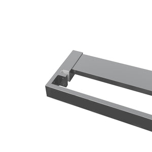 Mensola Doccia per Parete Doccia Walk in 80 cm Alluminio Cromo Lucido Porta-asciugamani Adattabile Vetro da 8 mm