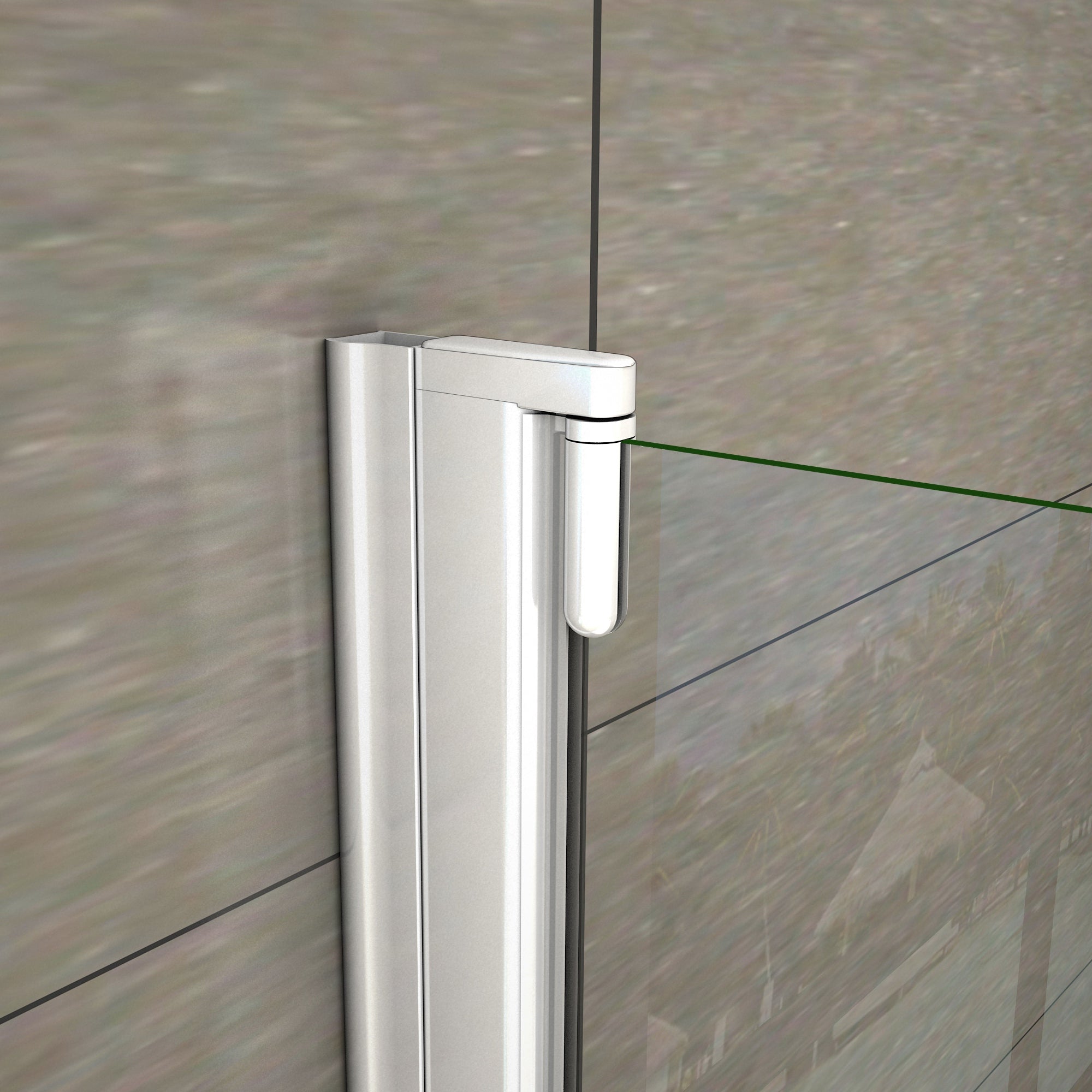 80x140 cm Sopravasca Parete Per Vasca Pannello Singolo Vetro Temperato 4 mm Trasparente Telaio Argento Opaco