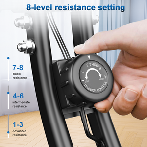 Cyclette reclinabile con schienale - RATTANTREE - con 8 livelli di resistenza regolabili - Nero