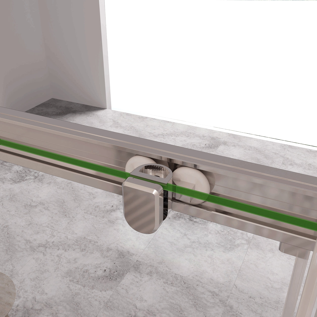 140x185 cm Porta Doccia Per Nicchia Anta Scorrevole Ingresso Laterale In Vetro 5mm Temperato Trasparente