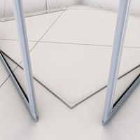100x100x195 cm Box Doccia Ad Angolo Doppie Porte Apertura Battente in Vetro 6 mm Temperato Anticalcare Trasparente con 2 Barre Stabilizzatrici Cromo Lucido