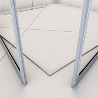 90x80x190 cm Box Doccia Angolare Porte Battenti in Vetro 8 mm Temperato Trasparente Anticalcare Ante con Barre Stabilizzatrici