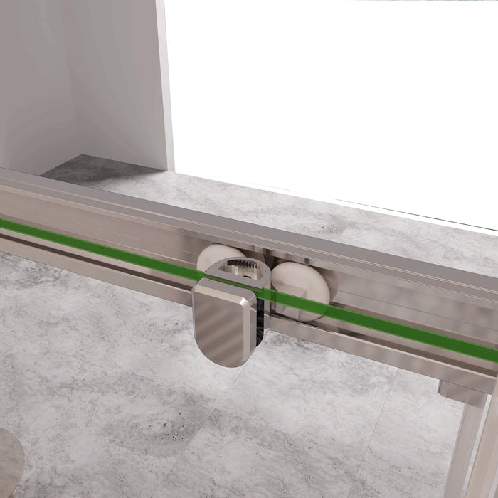 185 cm Box Doccia Angolare Porta Scorrevole con Parete Fissa Vetro Temperato 5 mm Trasparente Telaio Cromato Lucido 120x90 cm