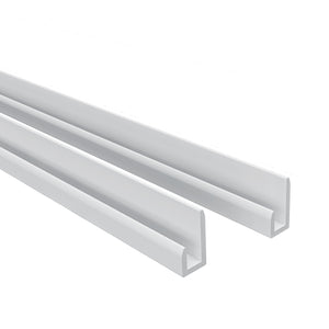 100x210 cm Pannello Doccia Realizzato in Alluminio Spessore 3mm con Profili Finitura Bianco Opaco per Rivestimento Parete Bagno