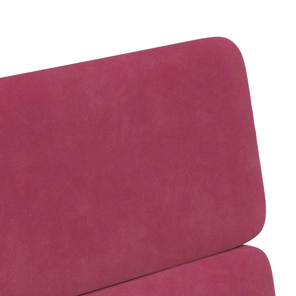 Sedie da Pranzo con Ruote 2 pcs Rosso vino 58 x 65 x 98 cm