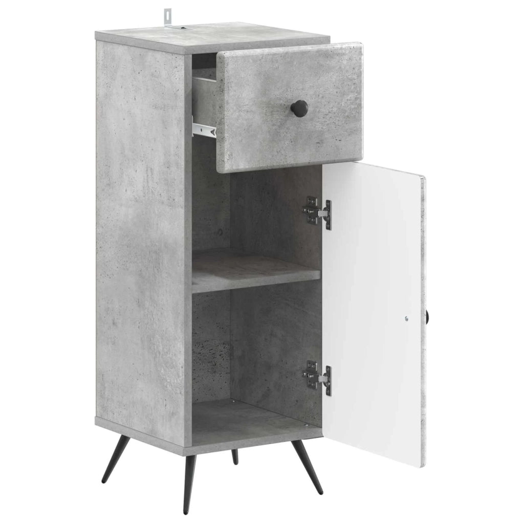 Mobiletto da Bagno BREDA Grigio Cemento 30 x 31 x 80 cm 897488