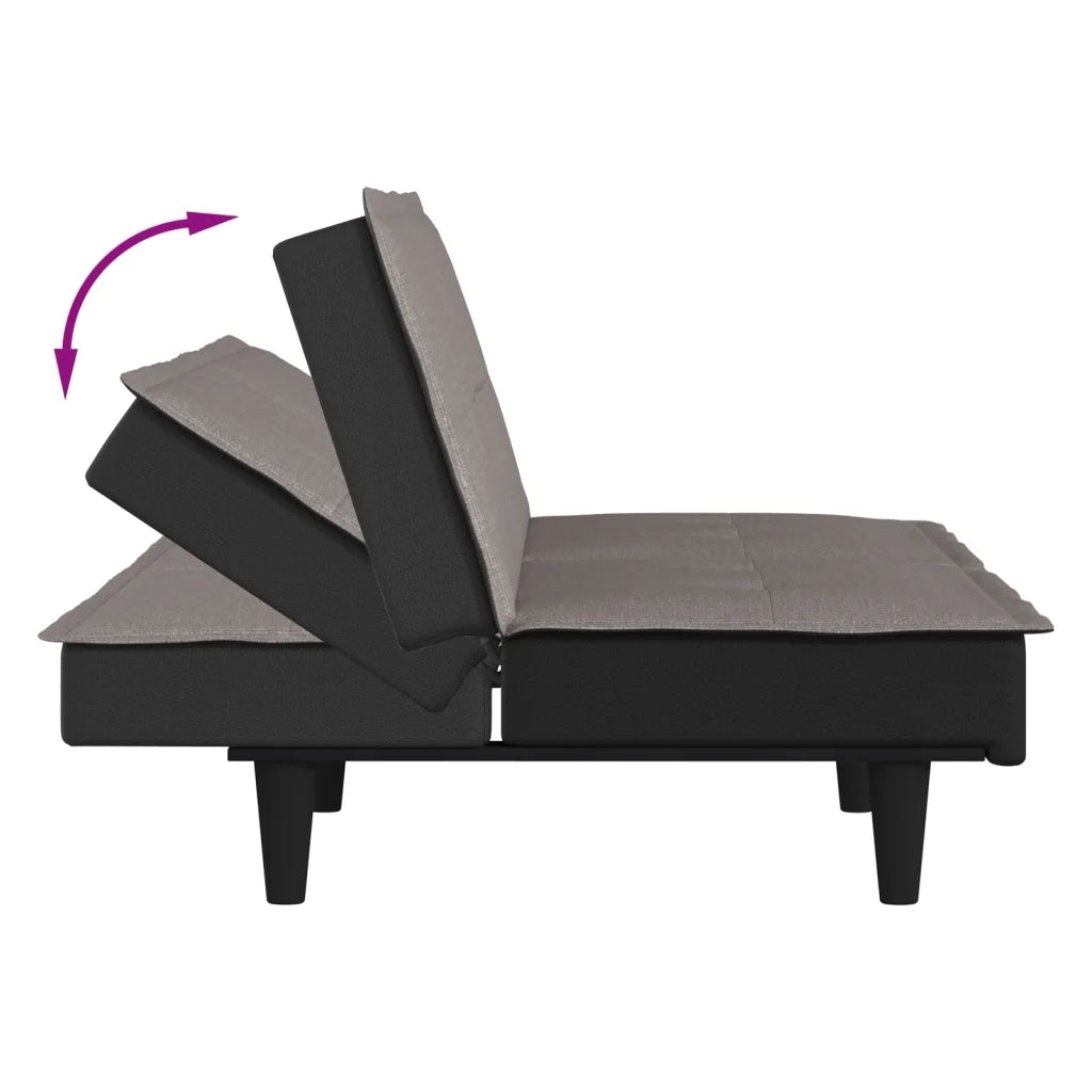 Divano letto-Sofa Letto-Daybed Tortora in Tessuto 741029