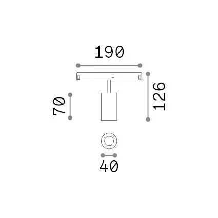 Faretto Ego 12W Luce Calda 3000K Finitura Nera Dali Ideal Lux