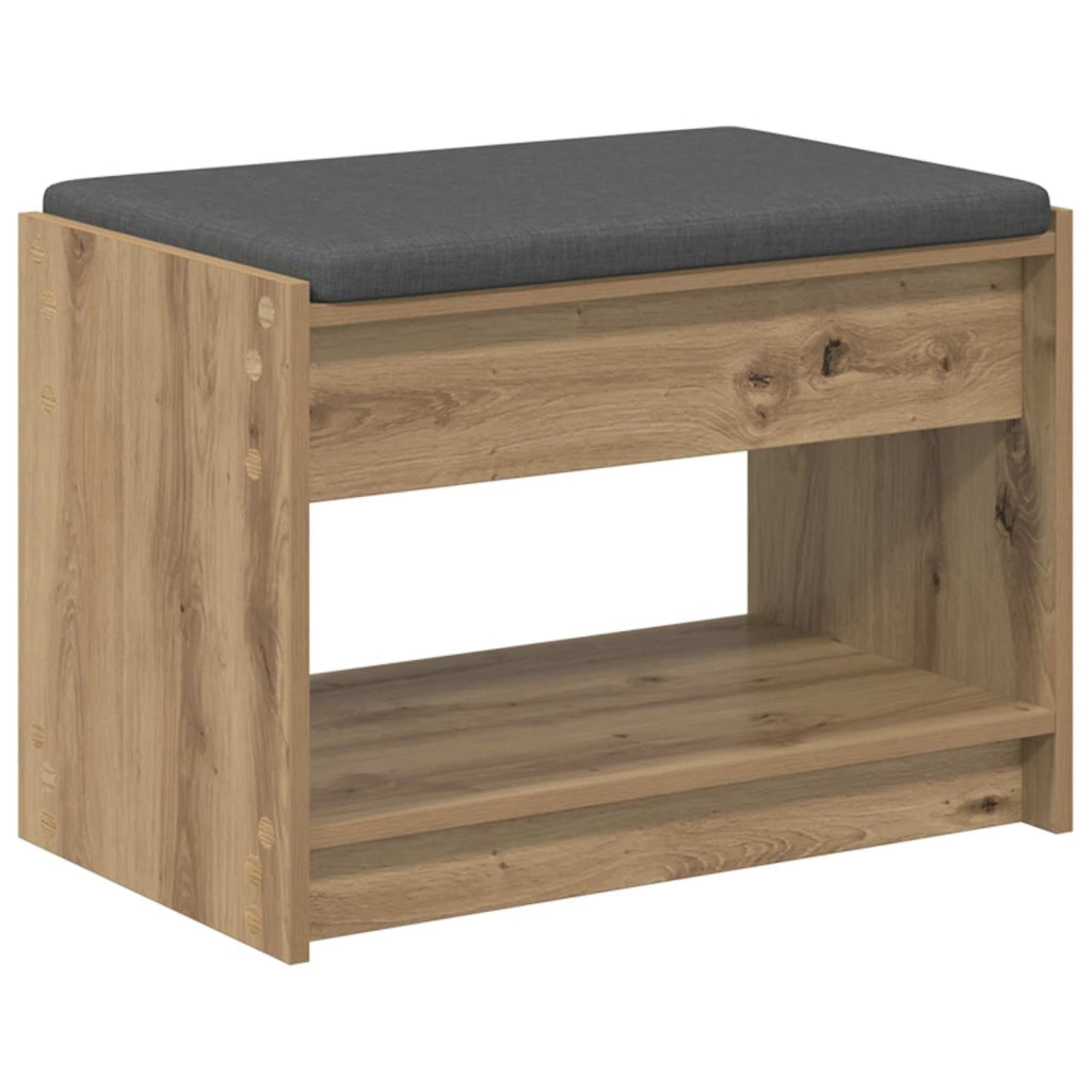 Panca per scarpe con cuscino Rovere Artigianale 63 x 38 x 45 cm 906193