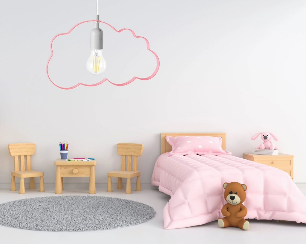 Lampada Nuvoletta Pensile Rosa Chiaro