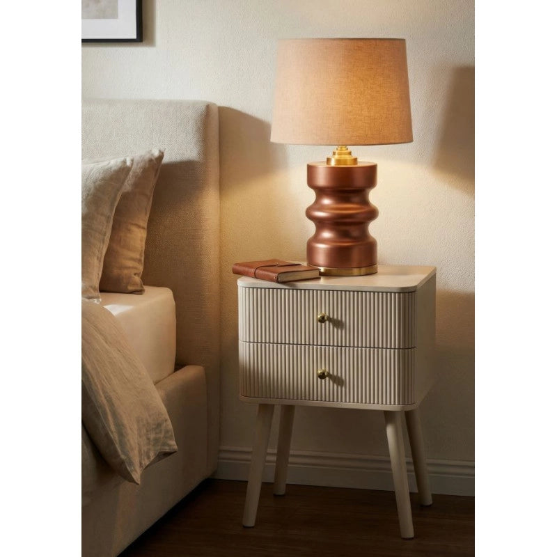 Comodino 2 Cassetti Shy cm 34x37,5x59