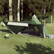 vidaXL Tenda Familiare Tipi per 8 Persone Verde Impermeabile