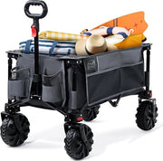 Carrello trasportatore pieghevole XXL con pneumatici larghi - veicolo di trasporto per tutti i terreni - capacità di carico 100 kg Carrello da trasporto grande